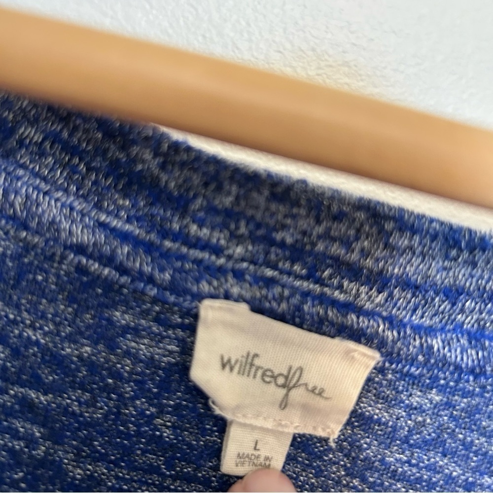 Wilfred Free Aritzia Devinette oversized blue long sleeve cottagecore tunic top - Picture 4 of 7